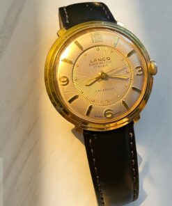 Vintage Lanco Disco Volante Swiss Gold-Plated Watch