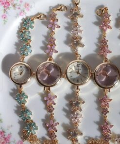 COUSEUM LILAC FLORAL BRACELET WATCH