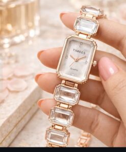 Timex Fria Rectangle 21mm Silver Dial Analog Women's Watch