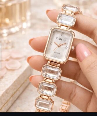 Timex Fria Rectangle 21mm Silver Dial Analog Women's Watch